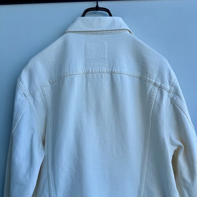 Helmut Lang ヘルムートラング ホワイトデニムジャケット 本人期 98年 オフホワイト 46 ヴィンテージ古着 画像5