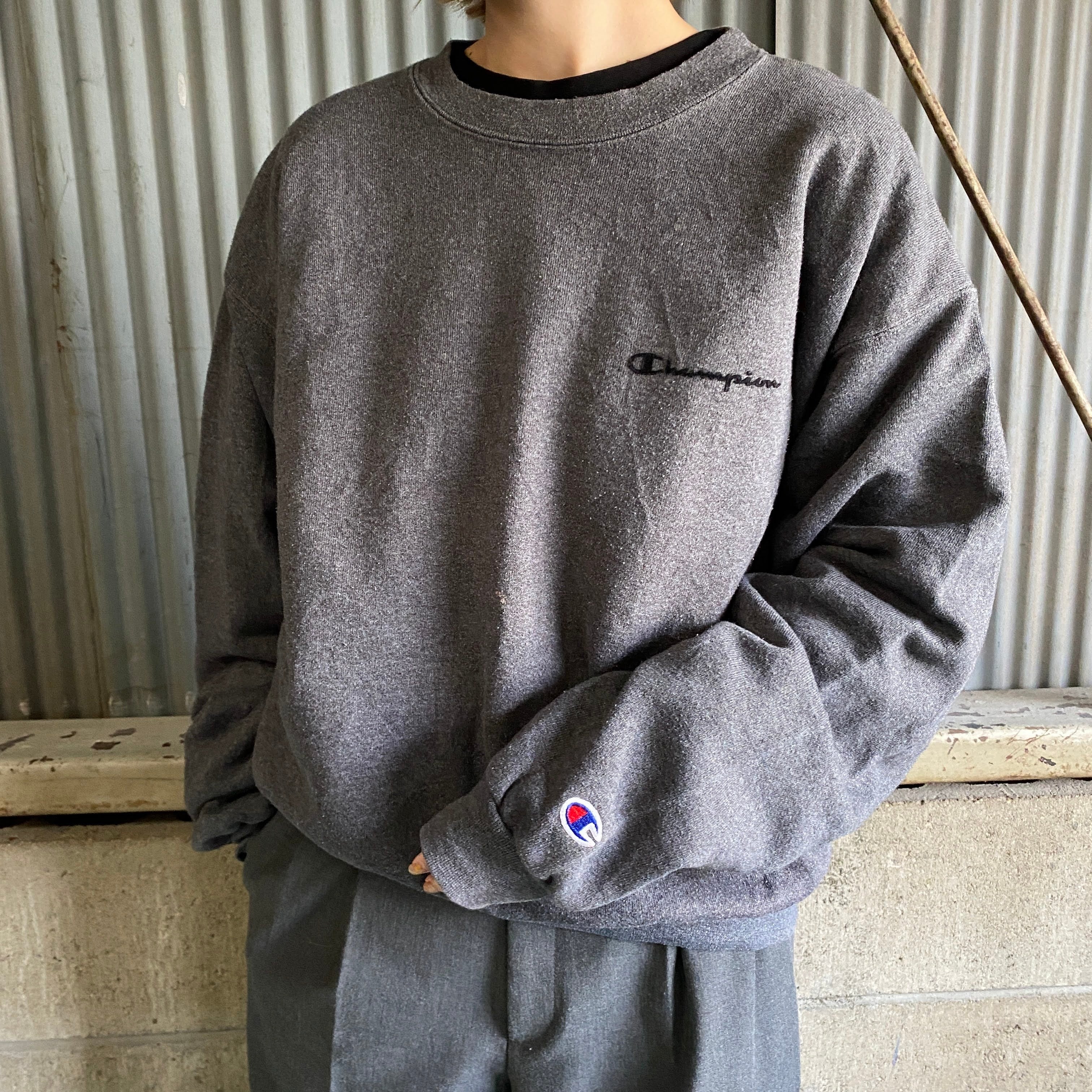 Champion チャンピオン ワンポイントロゴ フロッキープリント ...