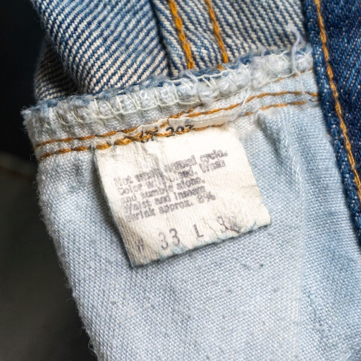 雰囲気抜群/70s】 LEVI'S 【1501 0117 66前期 赤耳 デニムパンツ】33