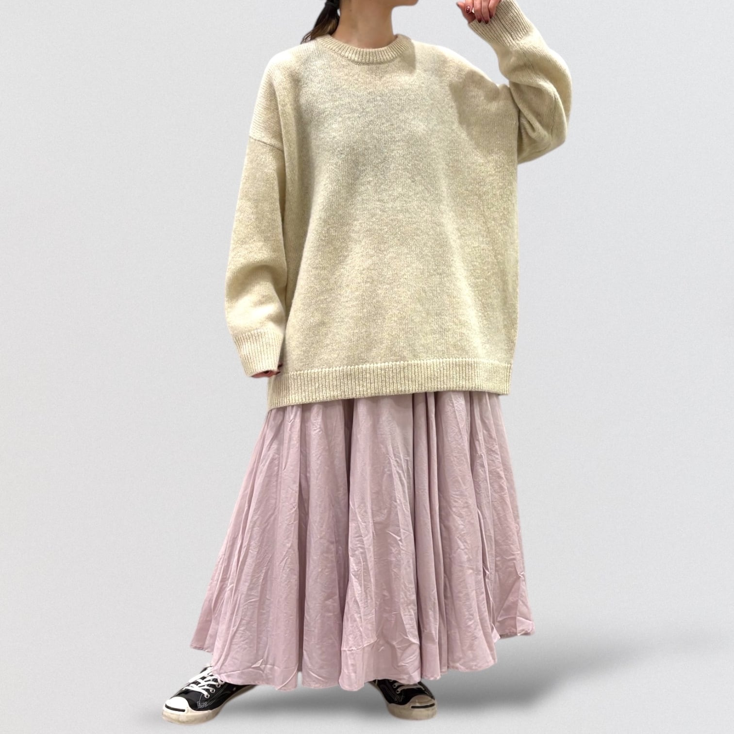 mizuiro ind MG crew neck wide pullover | CoCo Cuore