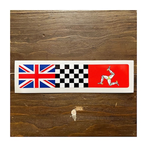 Combination Union Jack, Chequered, & Isle of Man Flag Sticker #202