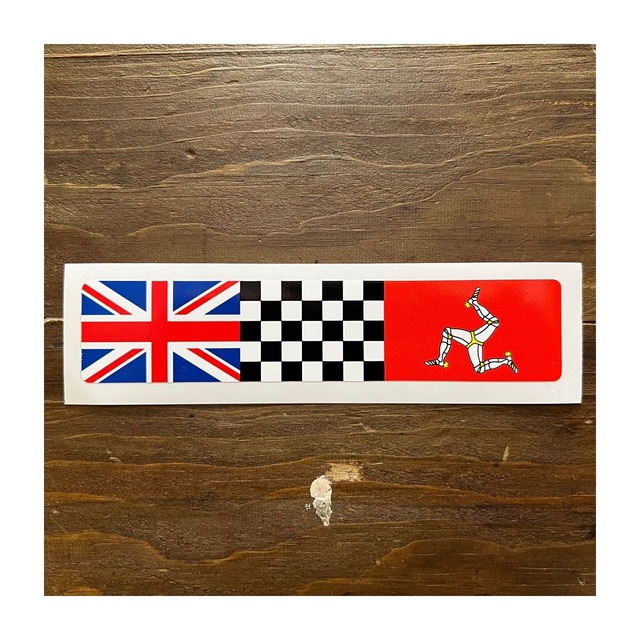 Combination Union Jack, Chequered, & Isle of Man Flag Sticker #202