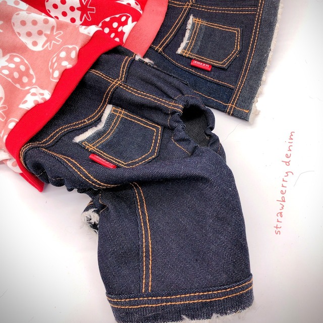 ＃denimカバーオール Strawberry　　RED　（SS）　∥2color