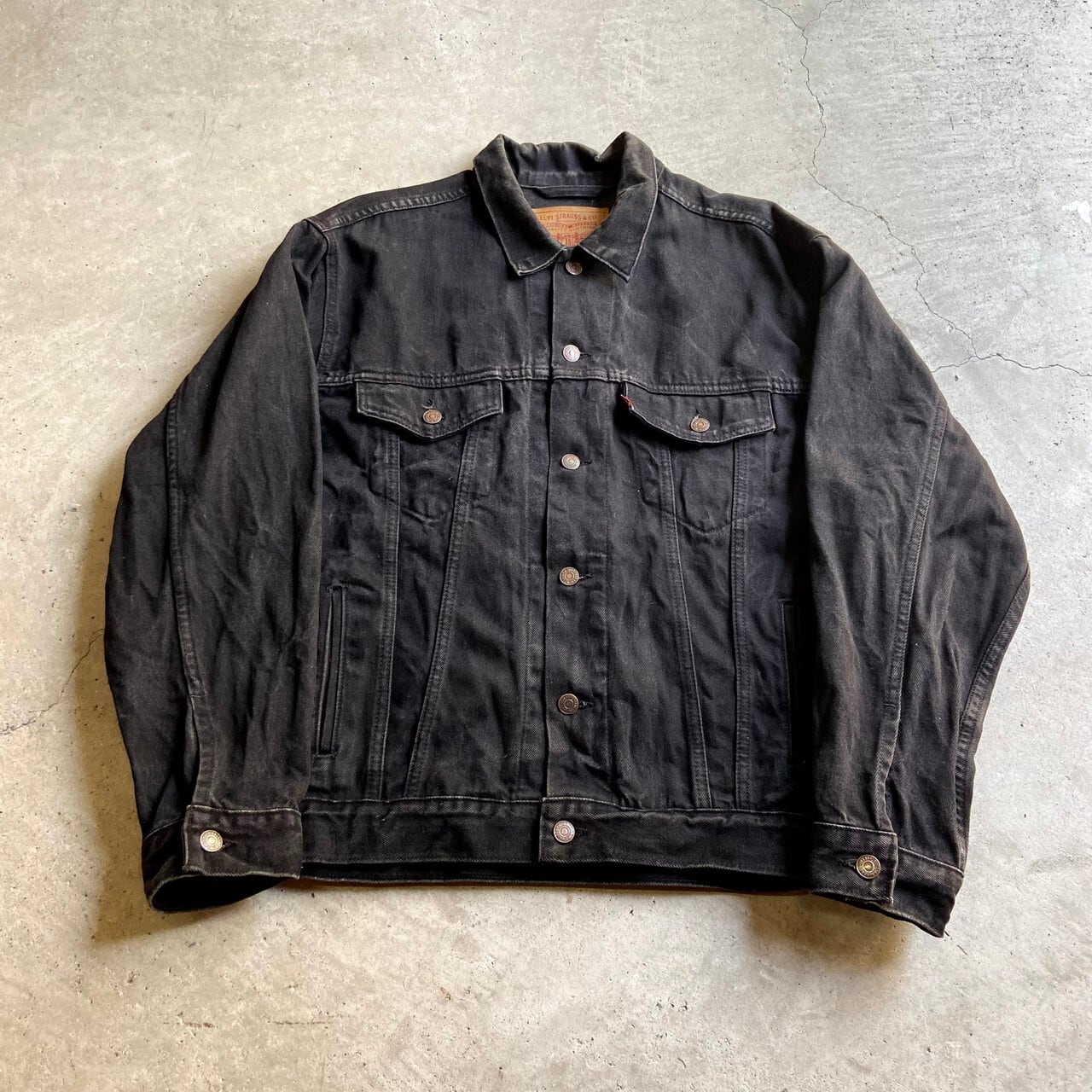 希少】LEVI'S 3rd 70507 ブラックデニムジャケット-