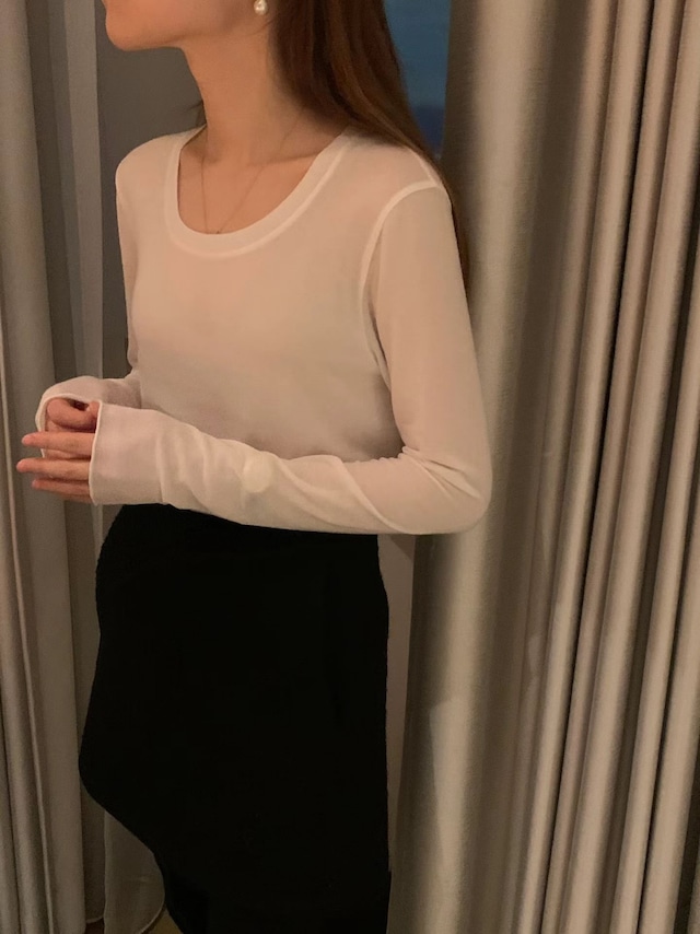 (予約) ounce / Shea layered long sleeve tee 3color