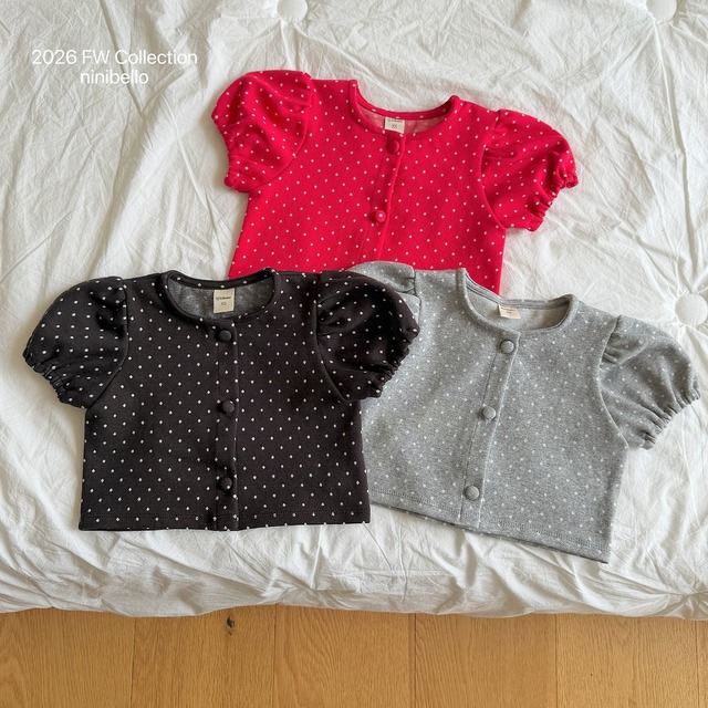 送料無料【予約】ninibello/Dear Dot Cardigan