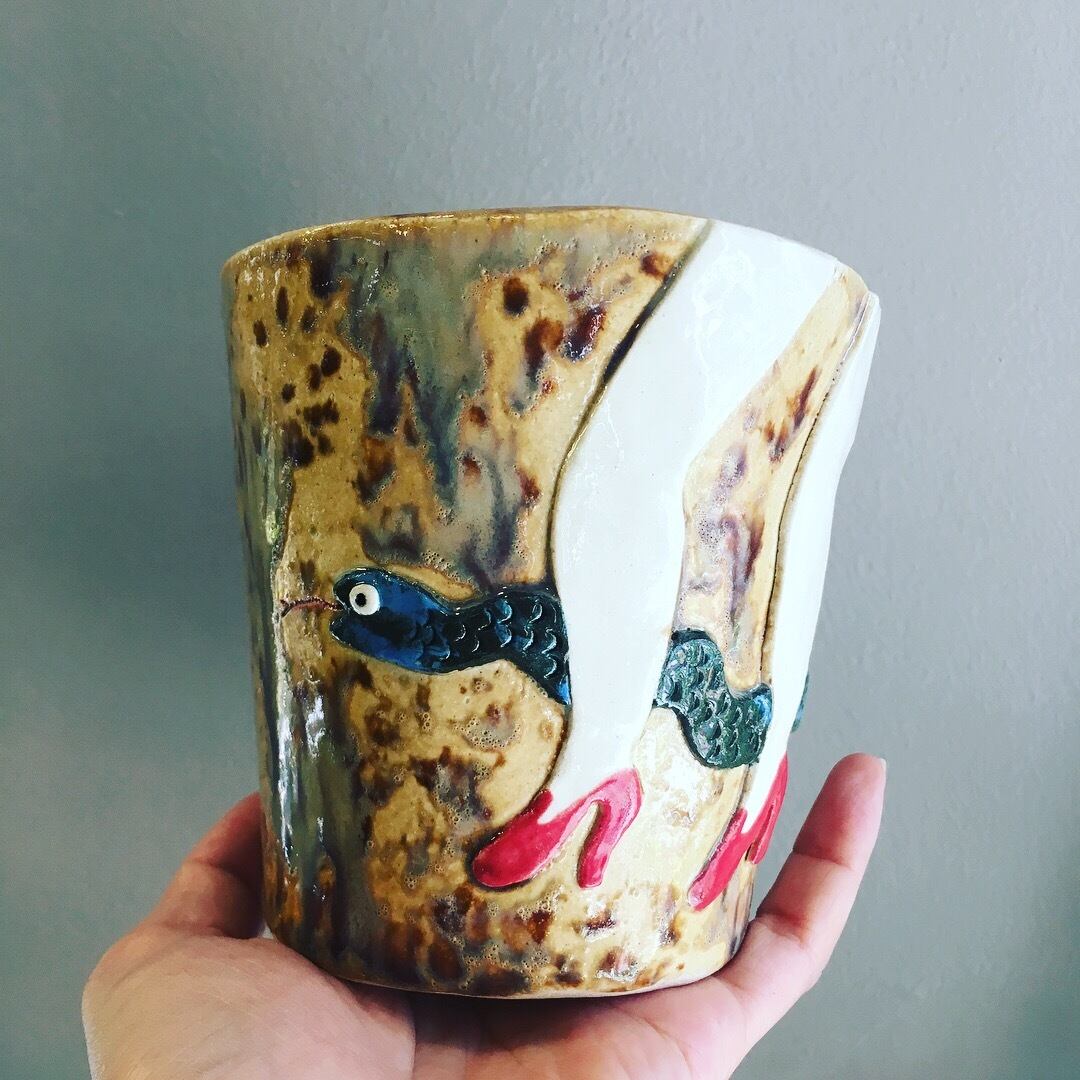 Koyomi Yanagimoto high heels&snake 植木鉢 | ハルカゼフラワー