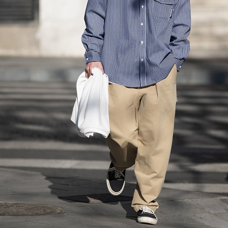 ★LOOSE SANDWASH COTTON CASUAL TROUSERS　　　A0438