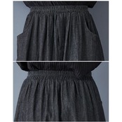 異素材 切替 アシンメトリー スカート  00379