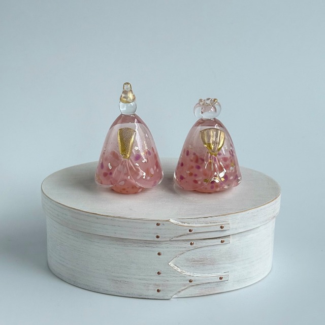 極楽寺がらす工房　小桜【黒台・屏風付き】