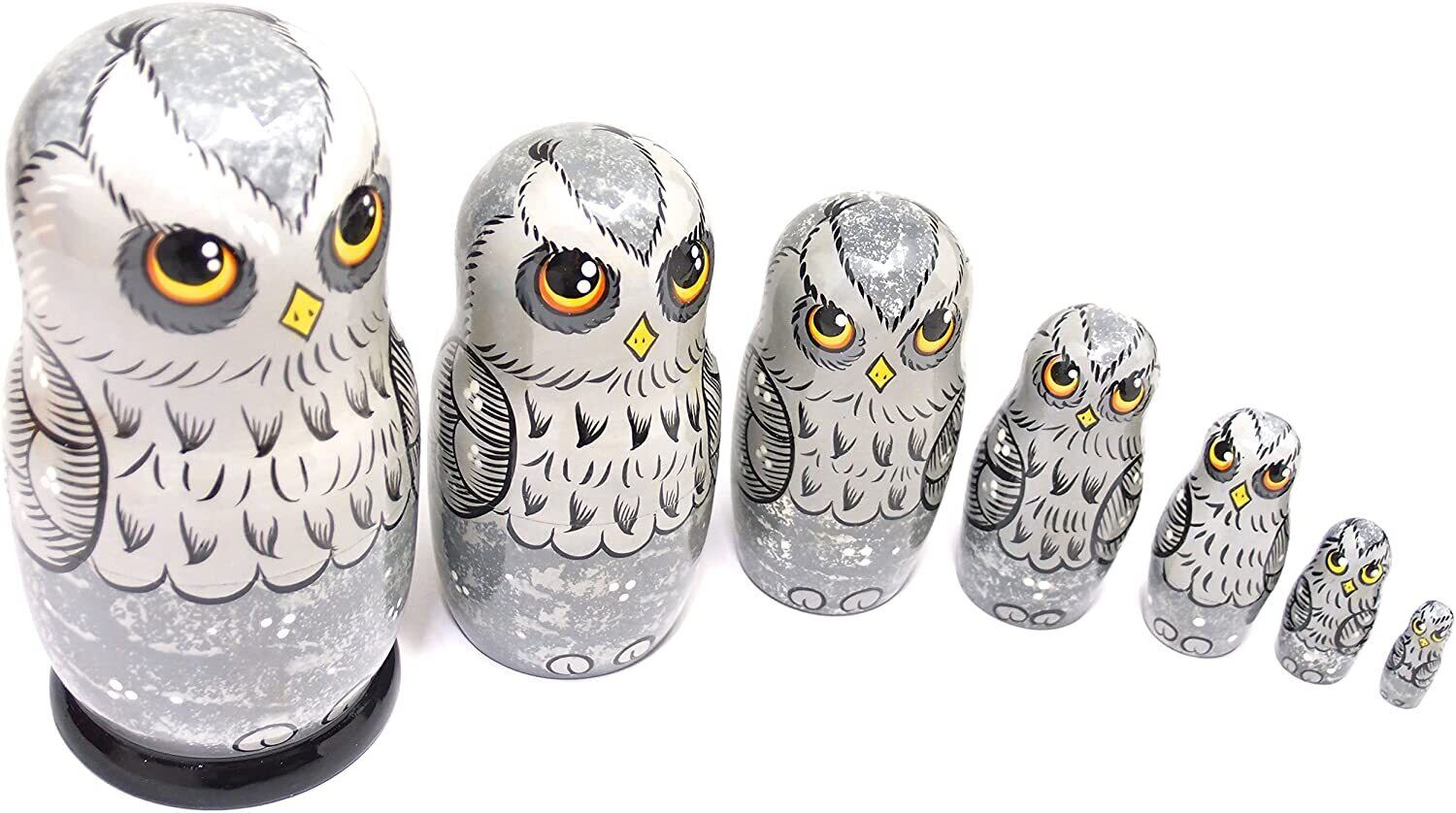 フクロウと灰色のマルク 新品 錫 置物 ふくろう 黒漆加工 [No.189-3]｜薩摩錫器工芸館