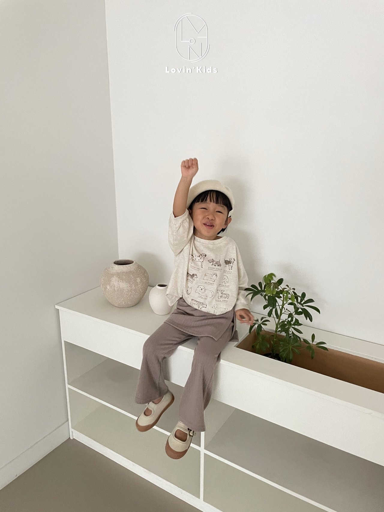 【Lovin'】パピーラブT オートミール 80〜130cm - 4