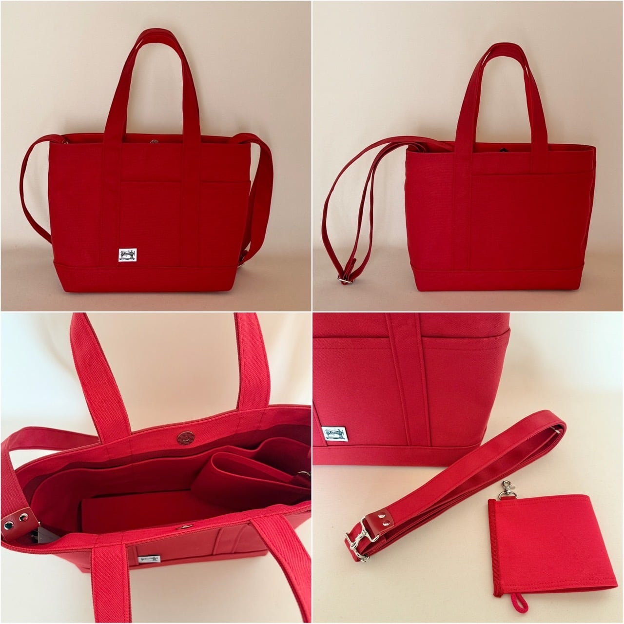 受注制作】Mサイズトートバッグ+幅広ショルダーストラップ+