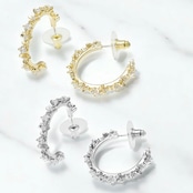 ラッキーフラワーピアス( ゴールド / シルバー )