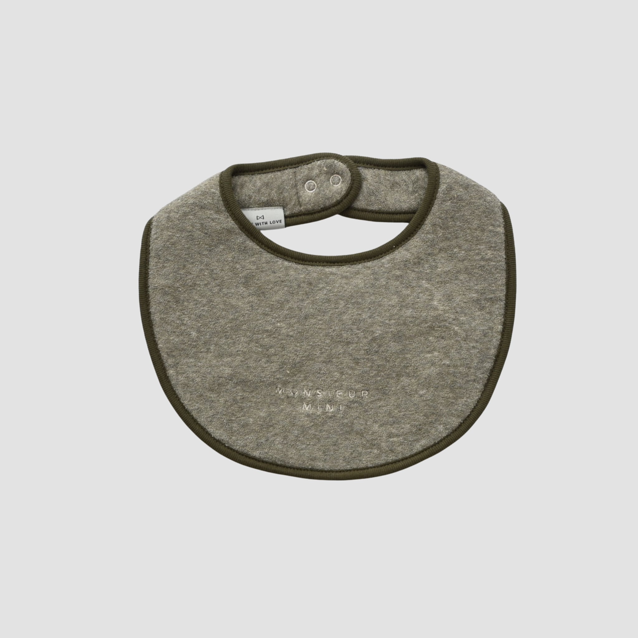 【MONSIEUR MINI】Terry Bib - Khaki