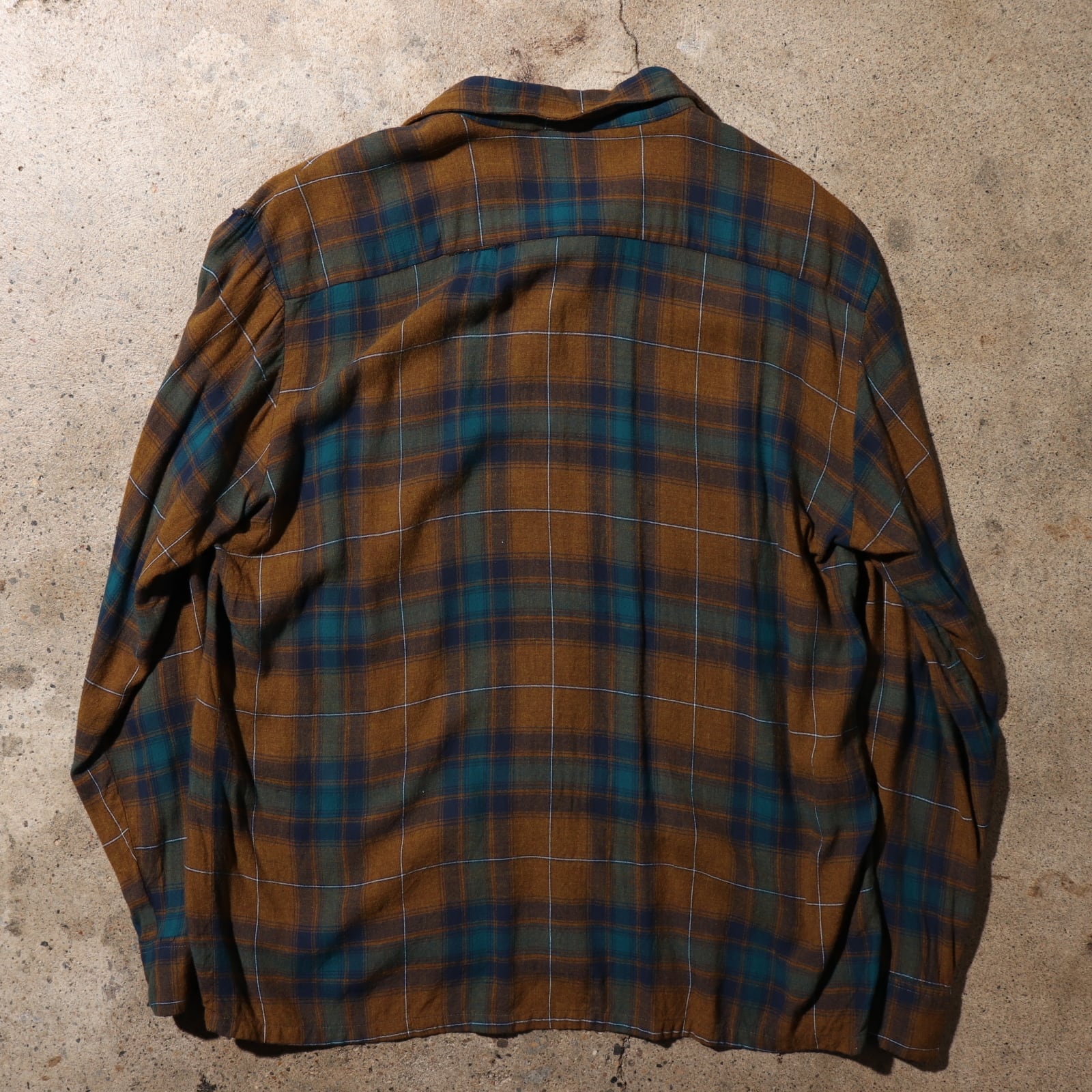 美品 L 60-70s towncraft オンブレチェックシャツ タウンクラフト JCPENNEY JCペニー ombre shadow plaid  shirt | ENCOUNT powered by BASE