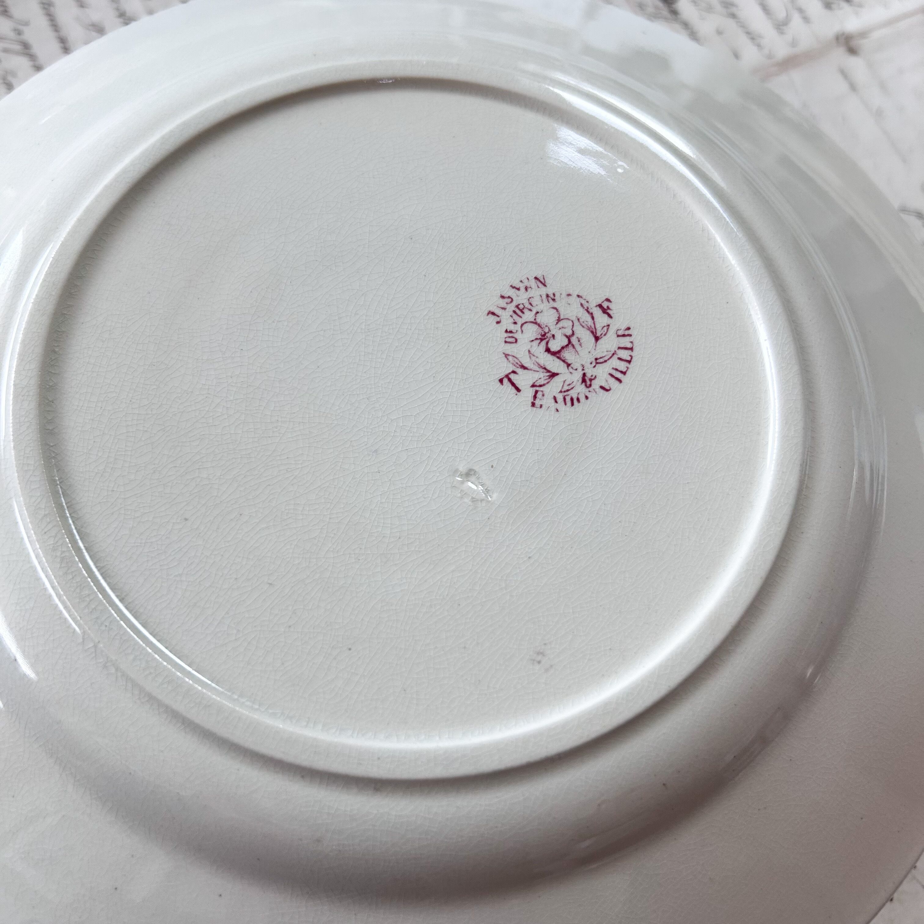 フランス　アンティーク　平皿　 バドンヴィレ　Badonviller　31 フランス アンティーク 平皿 バドンヴィレ Badonviller 31 【公式通販】