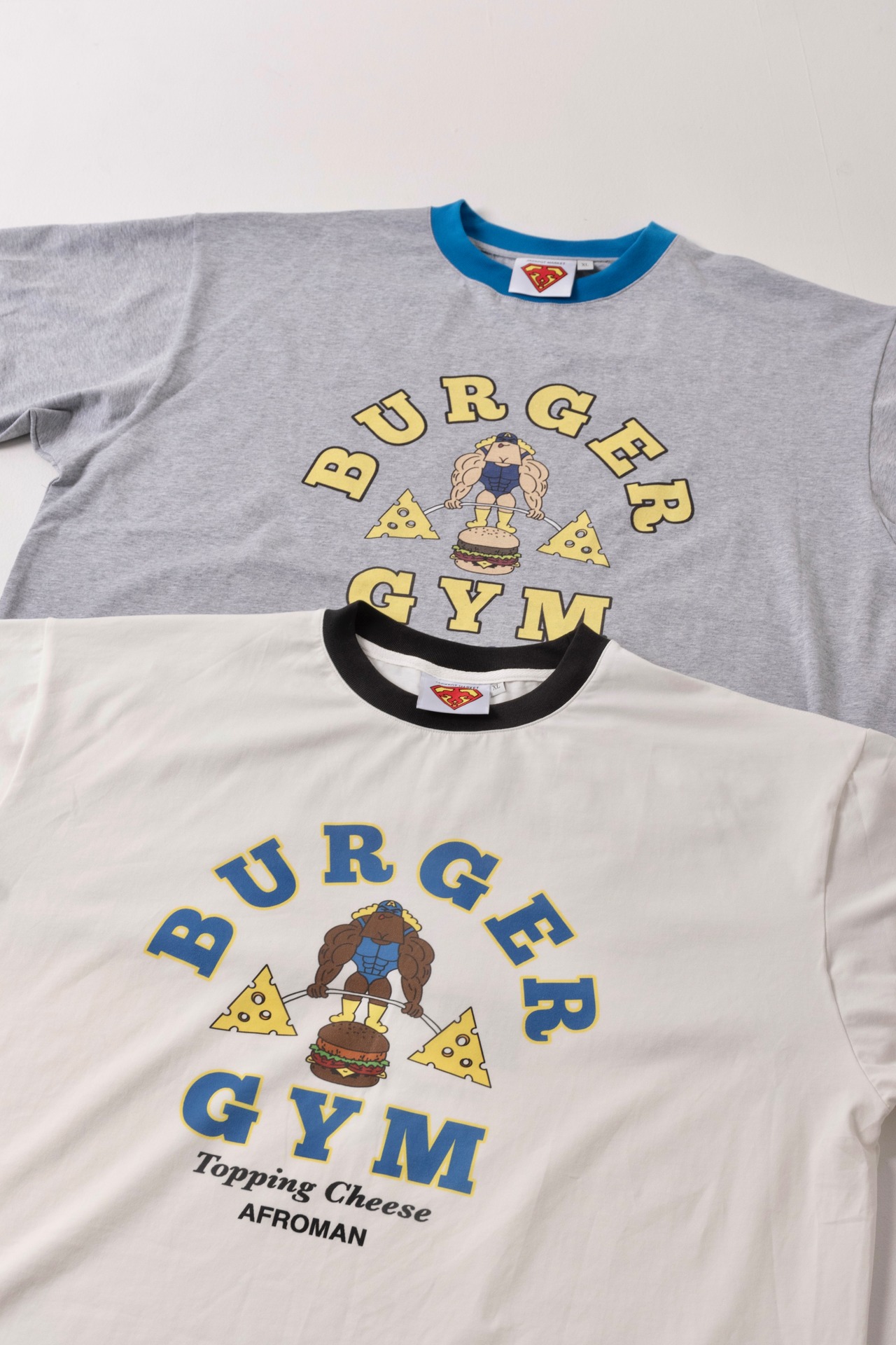 バーガージムリンガーTシャツ　グレー