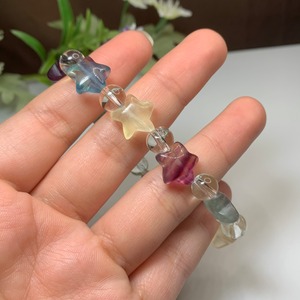 No7.フローライト星型ブレスレット