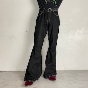 90'sSUPER FLARE BLACK DENIM