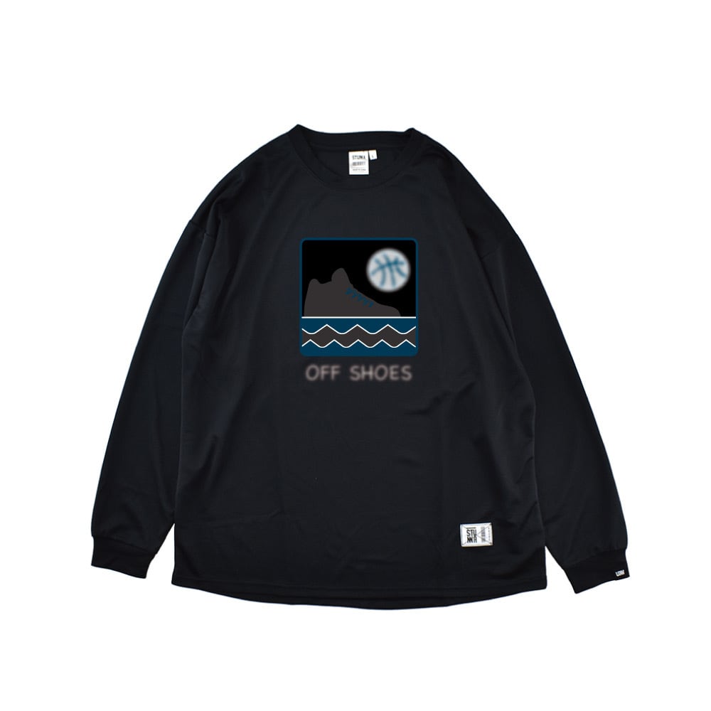 Shoes logo Long-Tshirts:ブラック