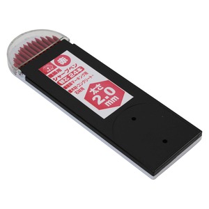 【努力特価】SK11(エスケー11) 建築用シャープペン 替芯 24本入 赤 2.0mm