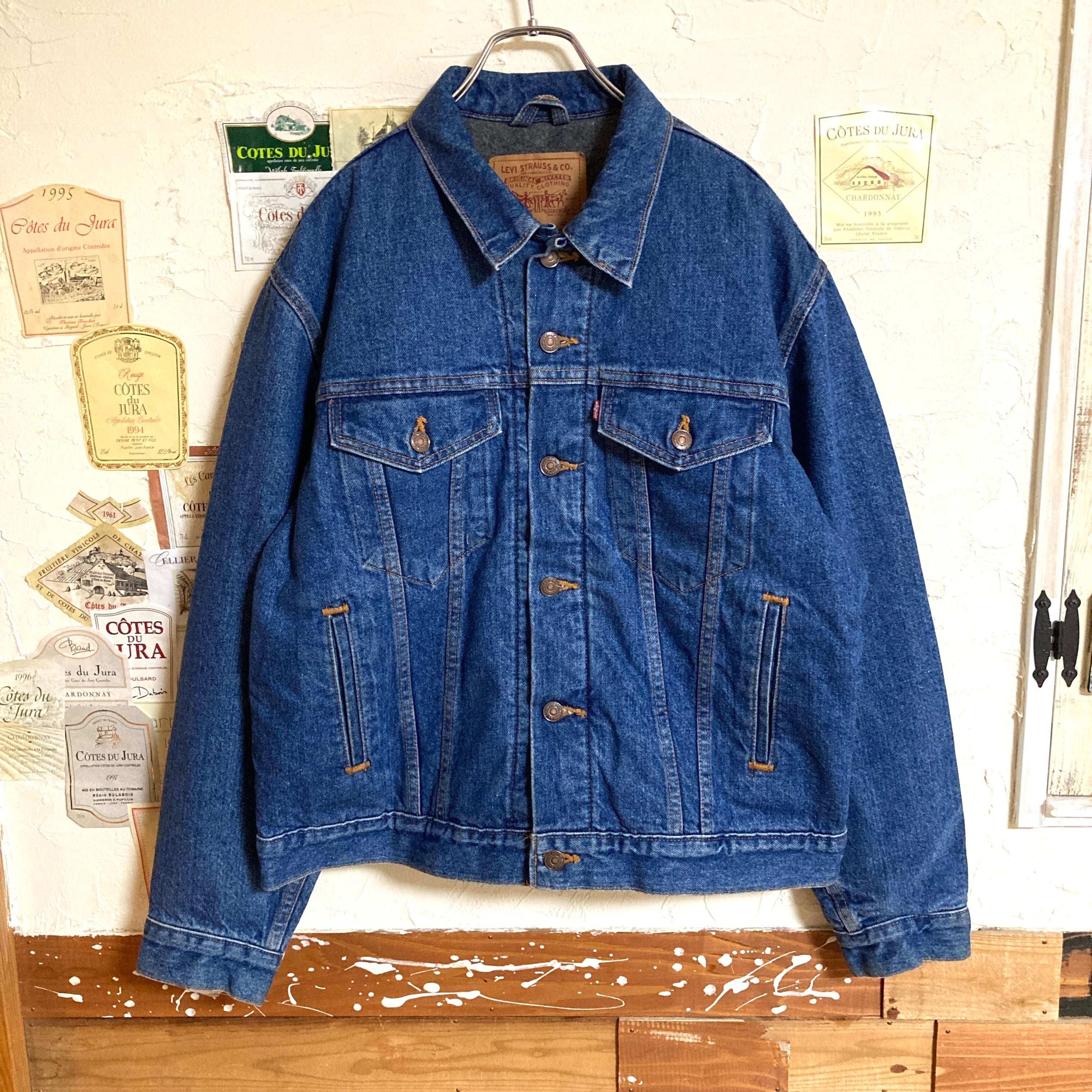 サイズ50【USA製】90s levi's 70506 デニムジャケット 裏地ブランケット