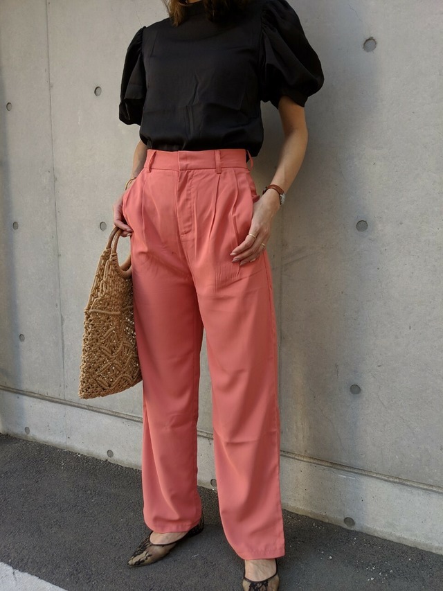 ◆セール商品◆basic high waist loose pants