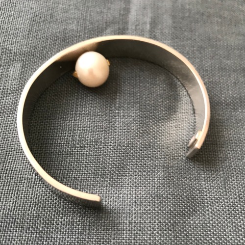 pearl bracelet 1   PeB-1   silver