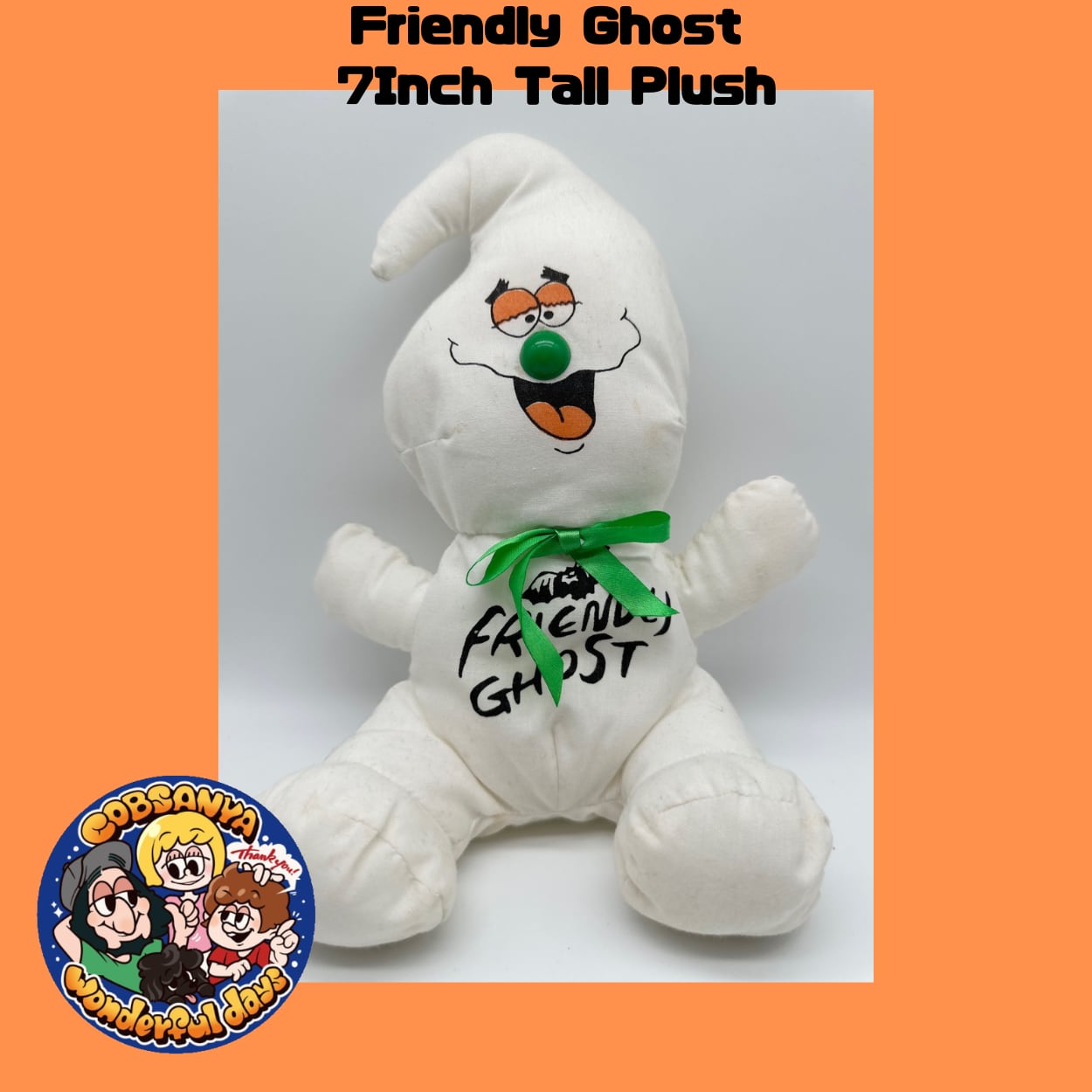 Friendly Ghost Vintage plush doll Halloween 1992