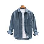 Stripe Pattern Long Sleeve Button Down Shirt ◇H0274