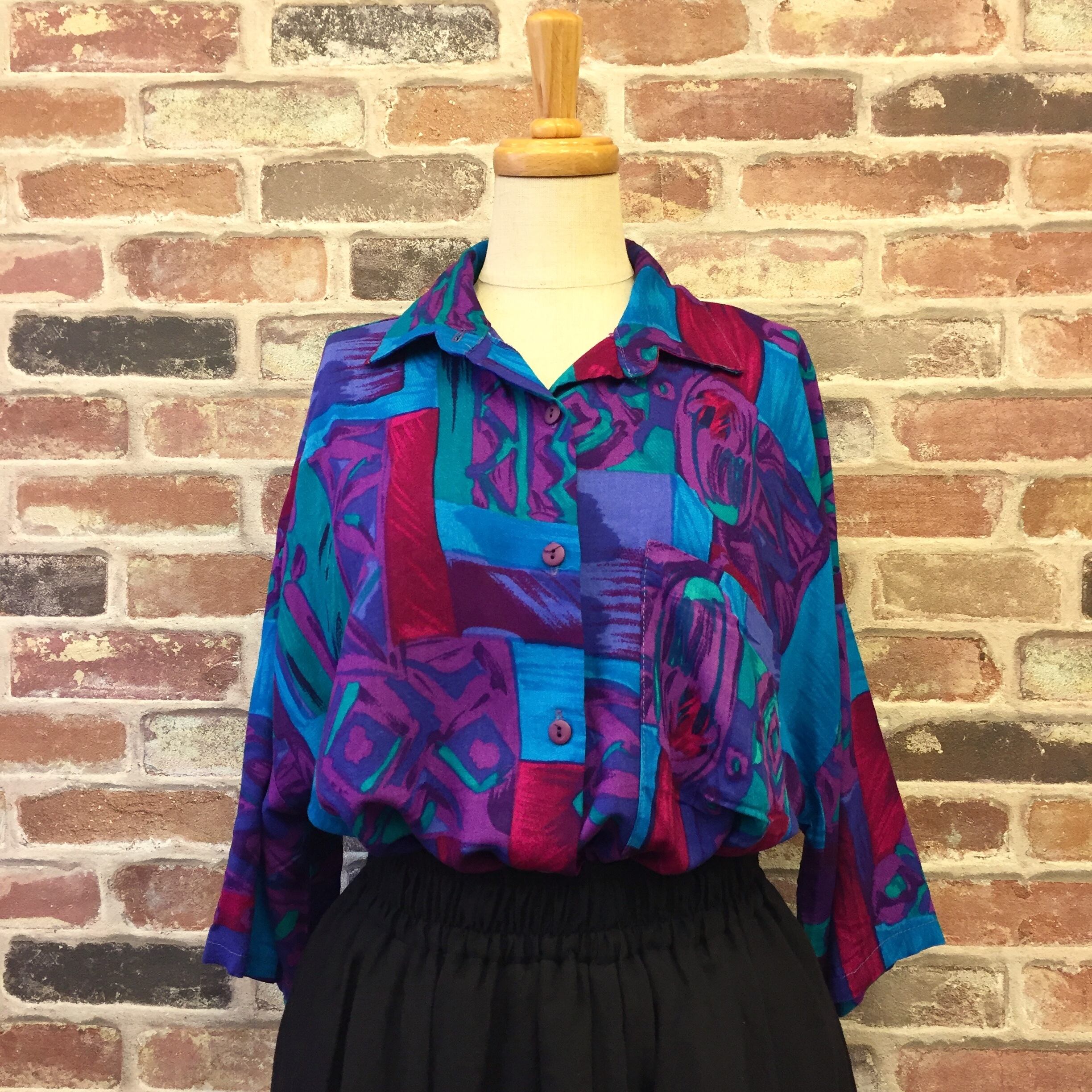 MADE IN U.S.A Pattern Purple Shirt