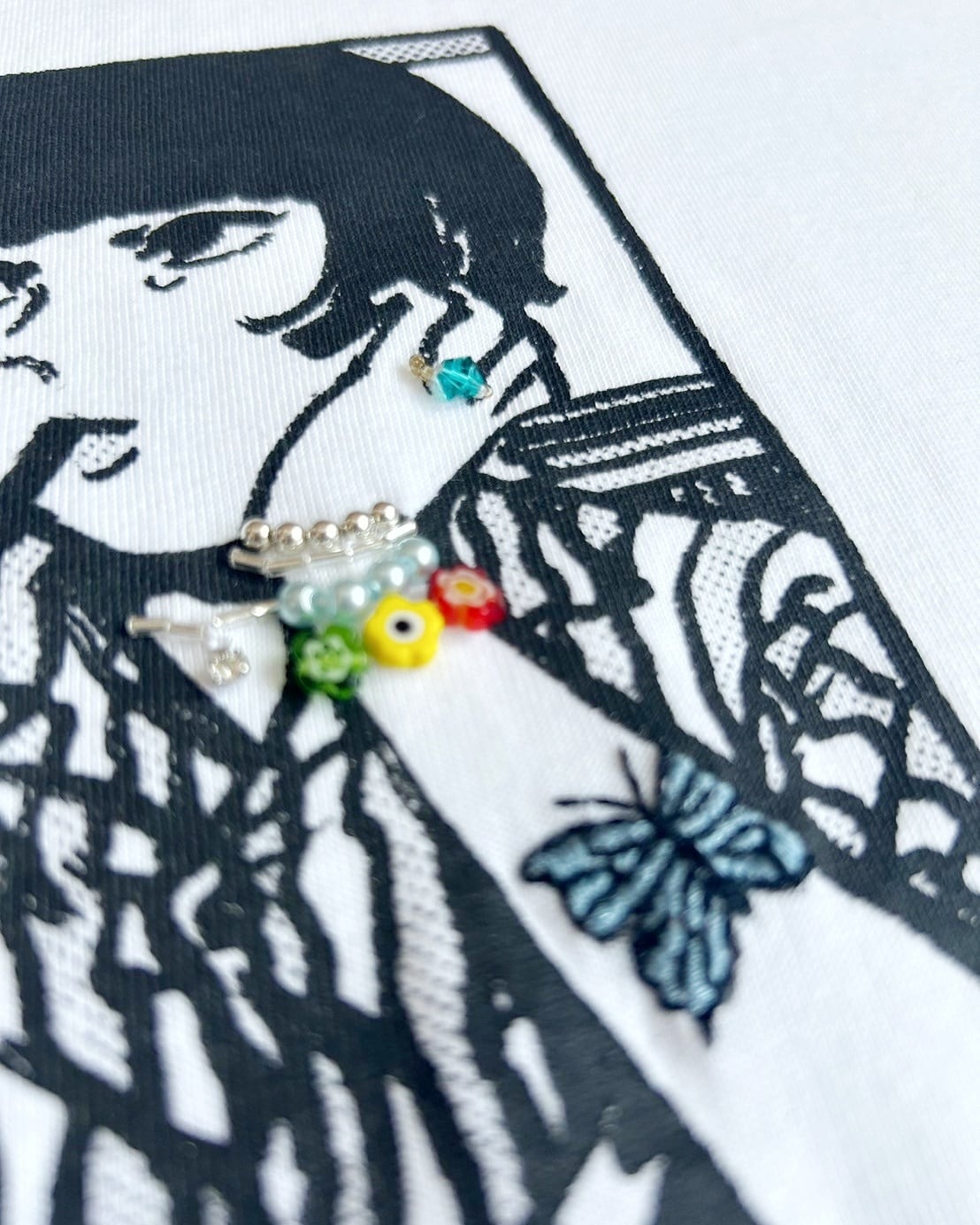 原田ちあき×腹の虫 手刺繍Tシャツ | 腹の虫 / 心斎橋アメ村古着屋