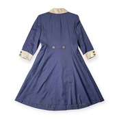 CARA O CRUZ キャラオクルス 長袖 ワンピース 9/くすみブルー系 レディース レトロ レリアン