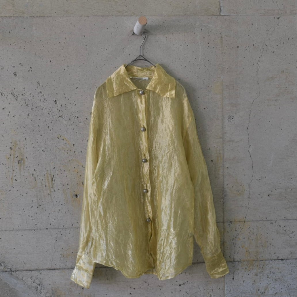 Sheer design button shirt