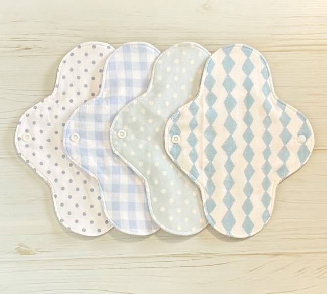 22cm ワッフル オーガニック 布ナプキン 防水仕様 4枚セット 普通の日用 416