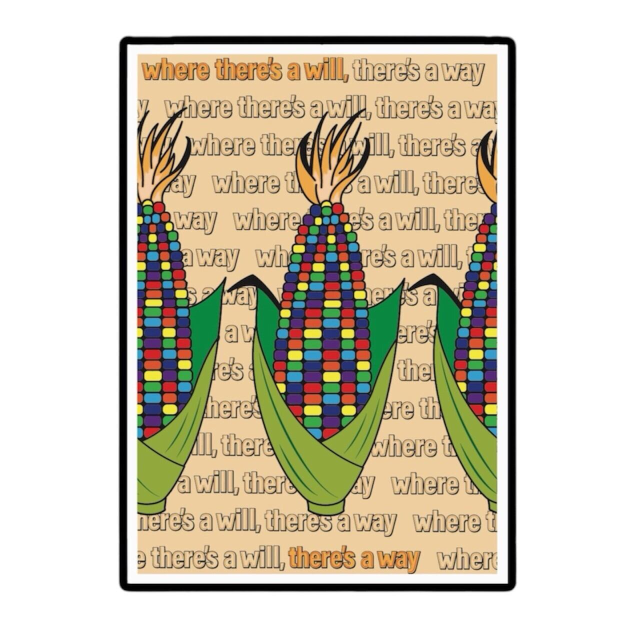 DHD(M)010【フレーム付きインテリアポスターA3　とうもろこしⅠ】