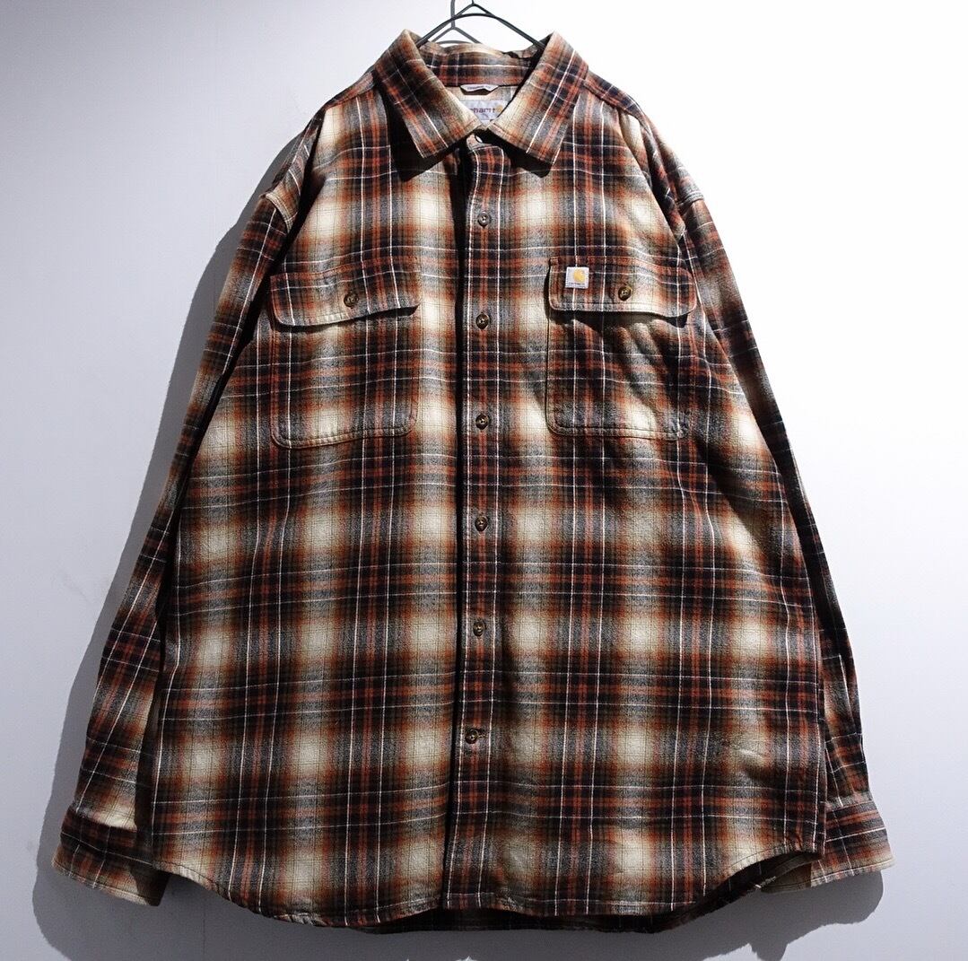 00s “Carhartt” Multicolor Ombre Check Flannel Shirt