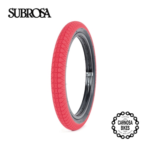 【SUBROSA】Designer Tire [デザイナータイヤ] 20× 2.4" Red/Black