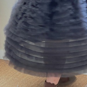 秋エレガントカーディガン＆チュールスカートセット