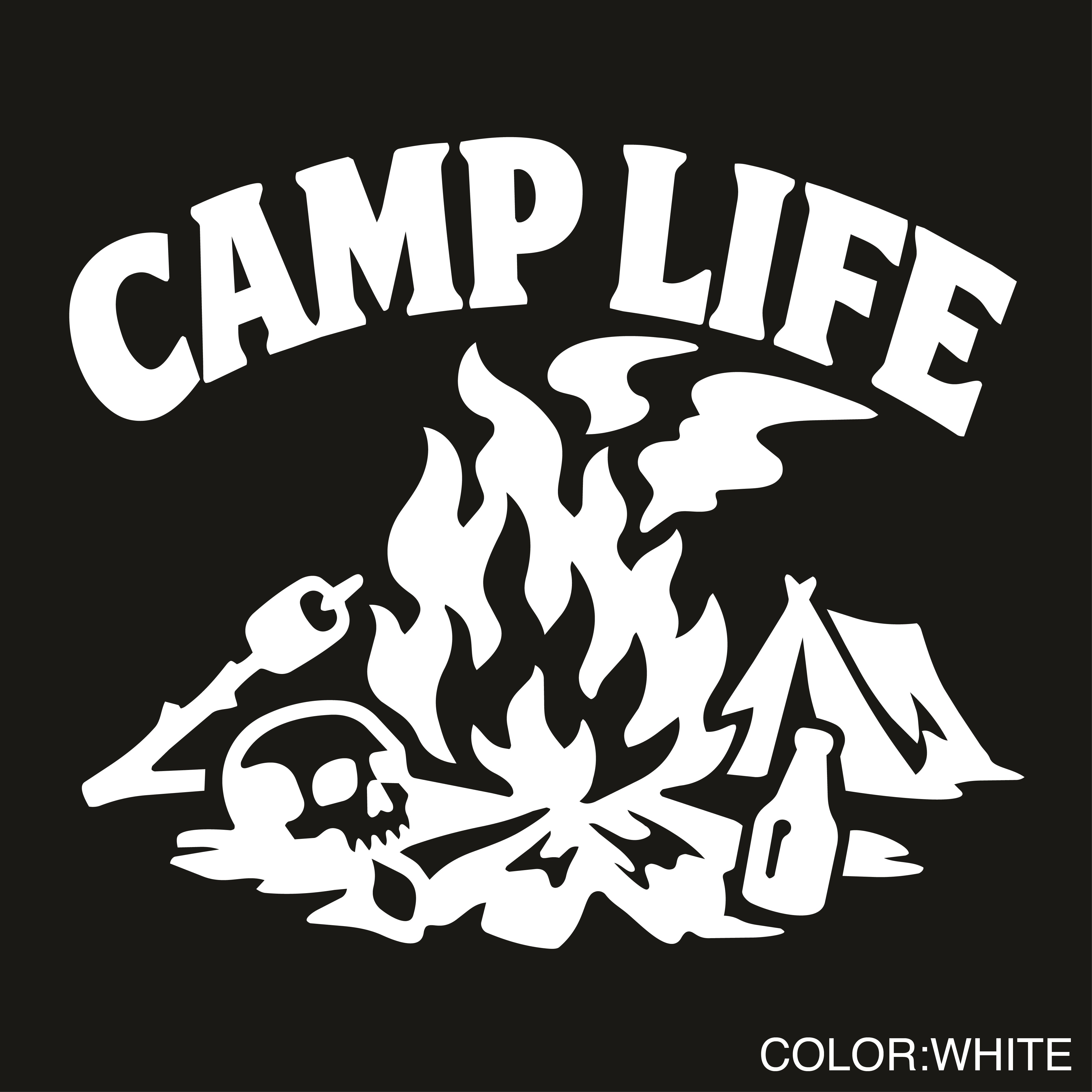 キャンプ ステッカー アウトドア用 防水 屋外対応 耐久 CAMPLIFE
