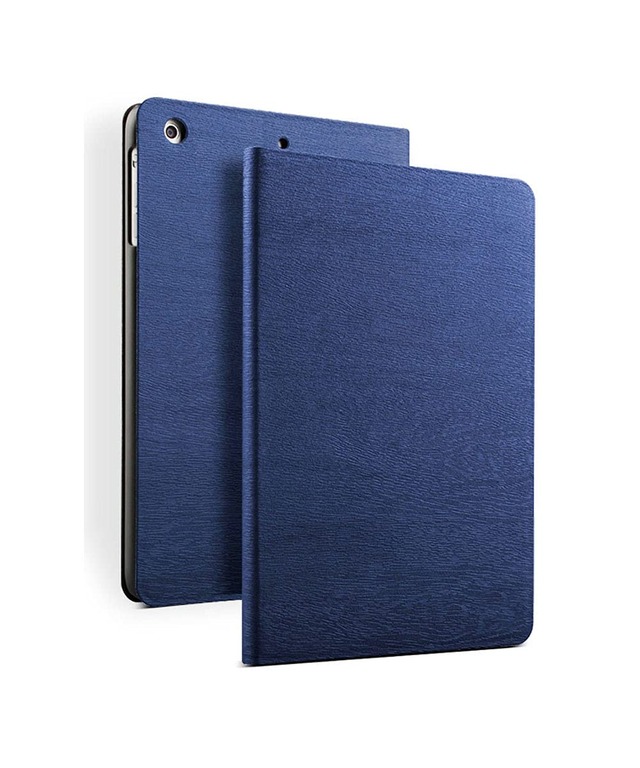 iPad 10.2 インチ 第9世代 第7世代 第8世代 ケース兼用 ハードケース 2019/2020 木目調 ディスプレイ角度調整自由自在 耐衝撃 iPad ケース カバー (ネイビー)