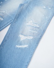 【#Re:room】HIGH WASTE WIDE DAMAGE DENIM PANTS［REP320］