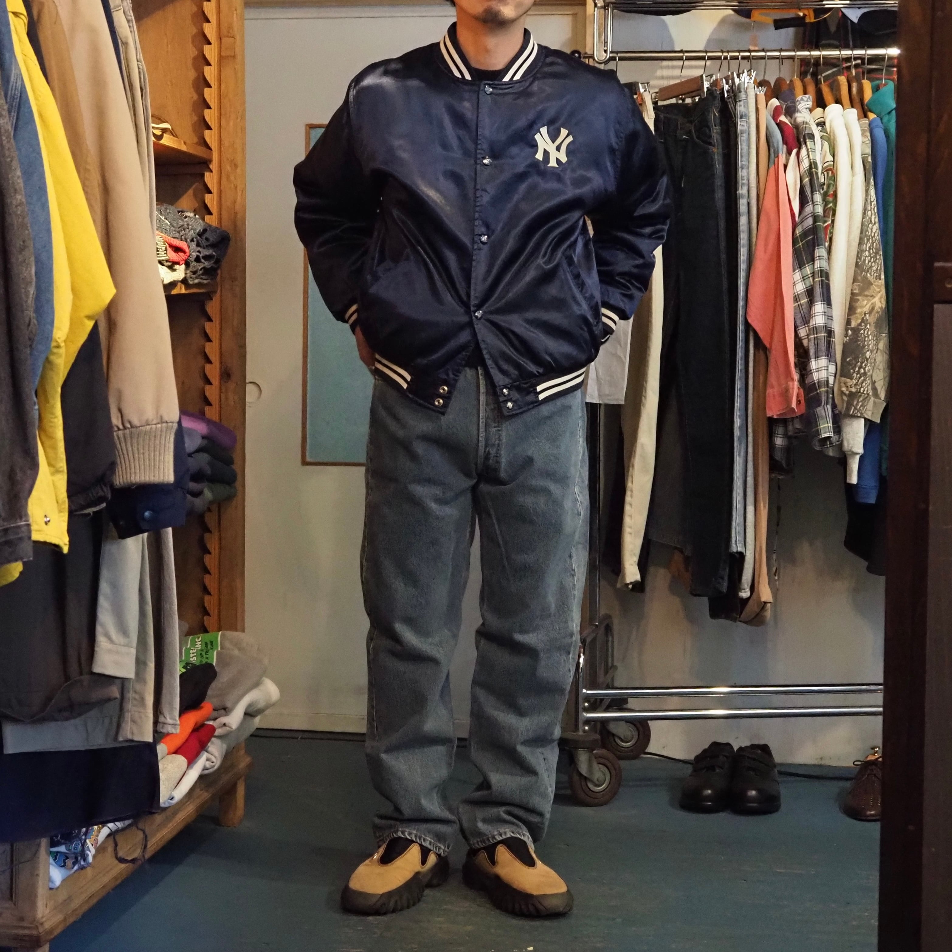 90's MLB GENUINE MERCHANDISE【NEW YORK YANKEES】Nylon Varsity