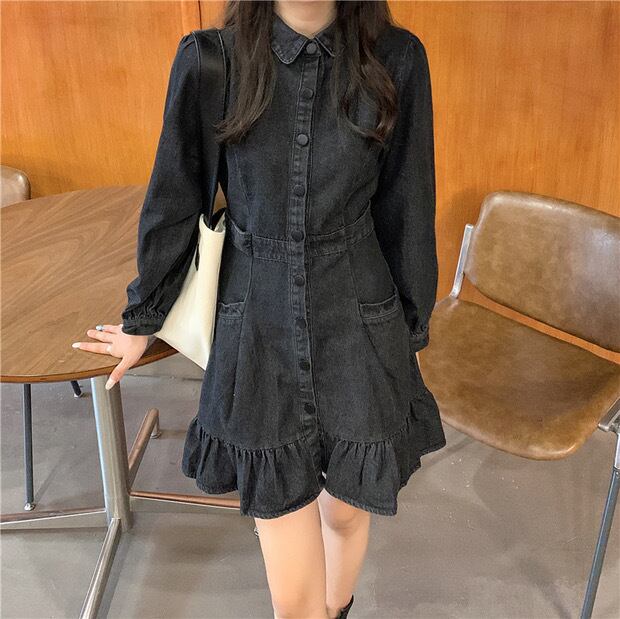 デニムフリルワンピース Petit プティ