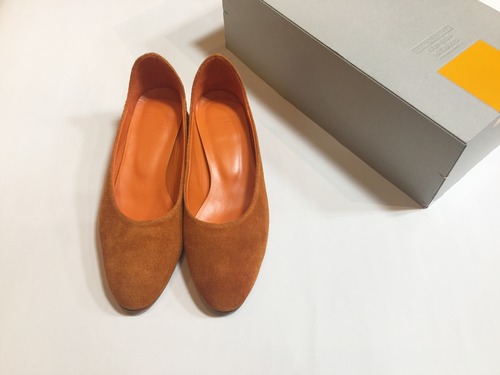 MAISON EUREKA  " SOFT SLIP ON SHOES  " SUEDE ORANGE