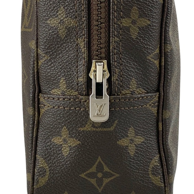 LOUIS VUITTON ルイヴィトン モノグラム クラッチバッグ ブラウン PVC レザー トゥルーストワレット vintage ヴィンテージ オールド ptjznr