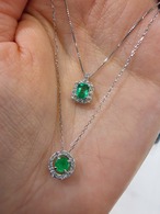 エメラルド(0.39ct)ネックレス/PT950