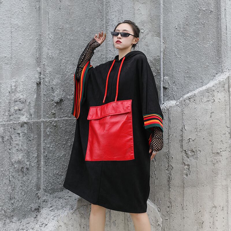 ドレス 薄手フードセーター スプリングオータム 大きめサイズ 春物 秋物 ラブタオタオダレンハウス48700999048