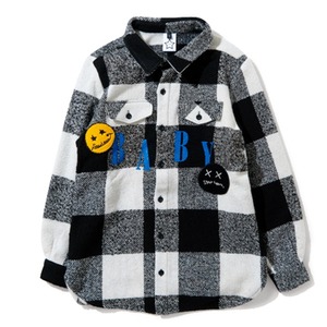 【カラバリあり】SMILE PATCH ＆BABY PRINT SHIRT JACKET【SLSJ004】